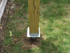 Helical Deck Piers Combined with Deck Post In Grande Prairie