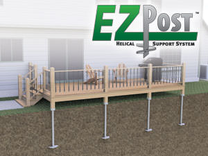 Helical Deck Piers Installed In Grande Prairie